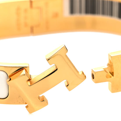 Hermes Enamel Narrow Clic Clac H Bracelet PM White 4 of 5
