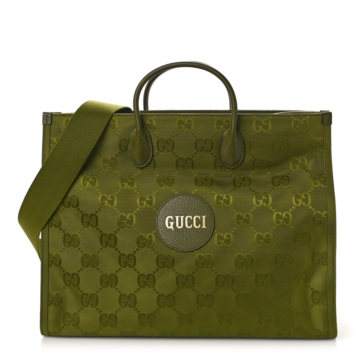 Econyl Nylon Monogram Large Off The Grid Tote Bag Juniper Green