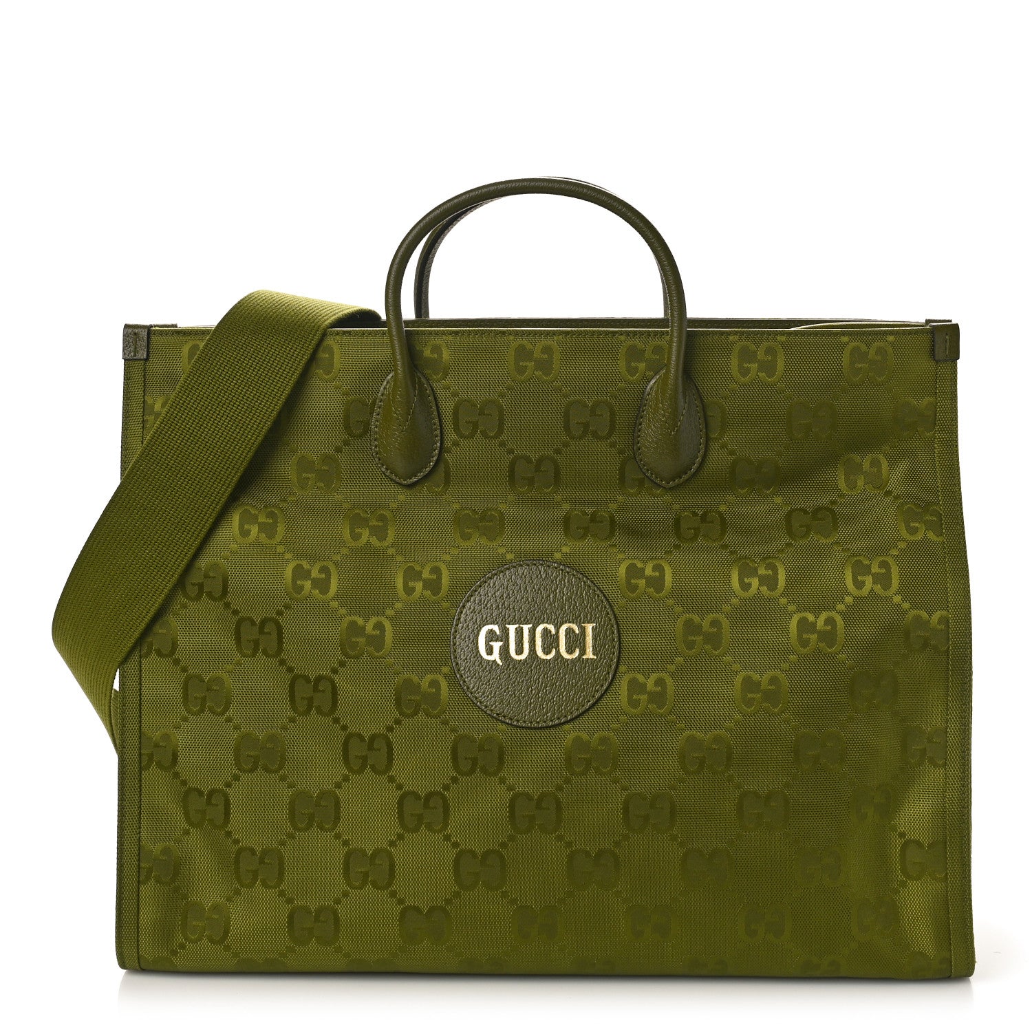 Gucci Econyl Nylon Monogram Large Off The Grid Tote Bag Juniper Green 1 of 8