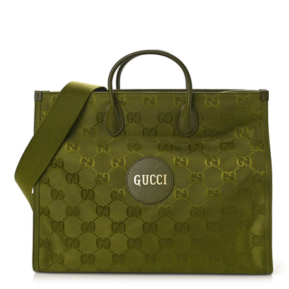 Gucci Econyl Nylon Monogram Large Off The Grid Tote Bag Juniper Green 1 of 8