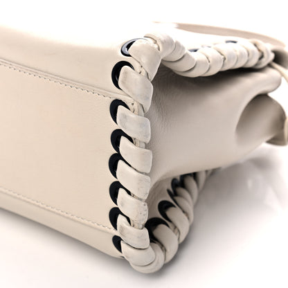 Fendi Nappa Lace Up Mini Peekaboo Iconic Satchel Bianco Carta 10 of 13