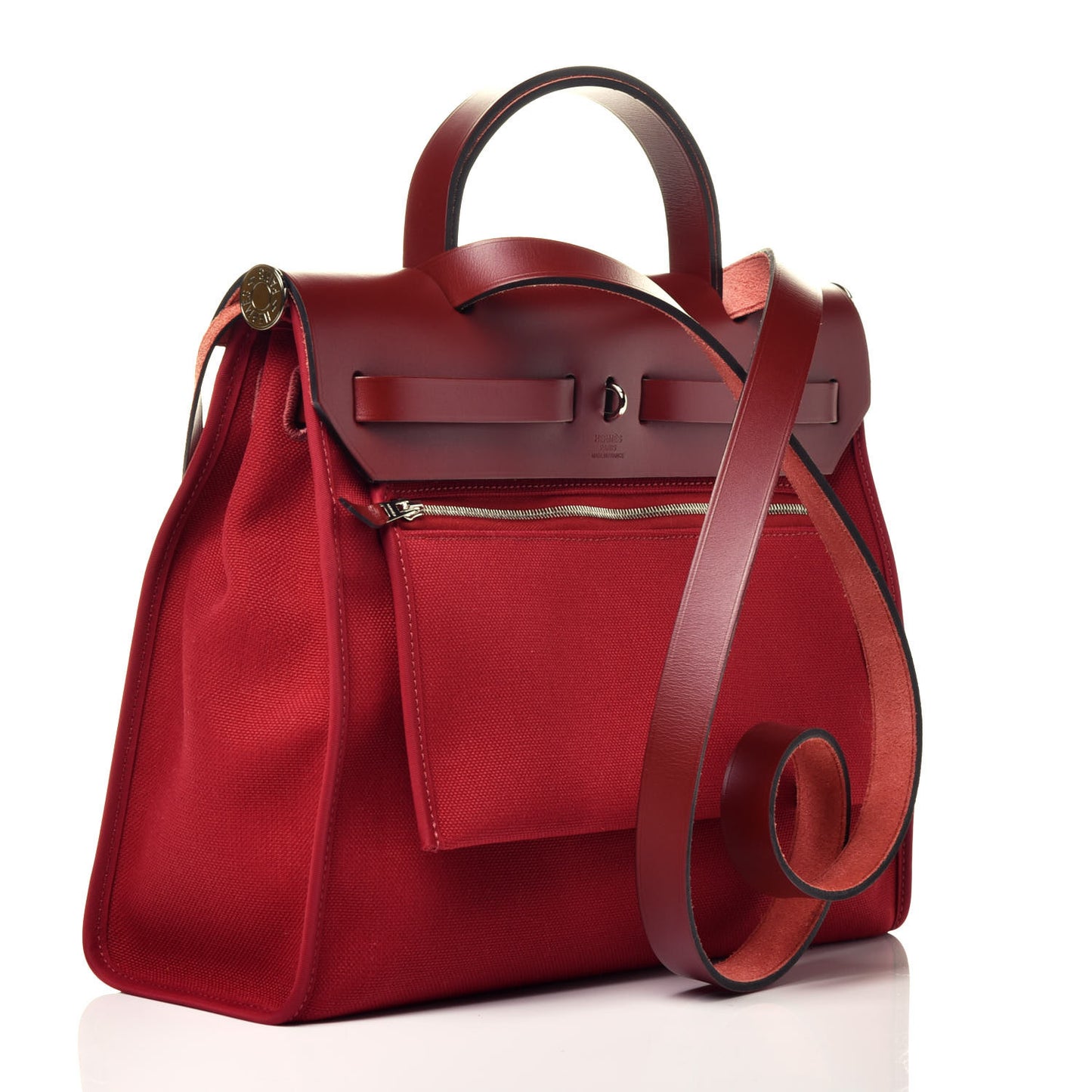 Military Toile Vache Hunter Herbag Zip 31 PM Rouge Grenat
