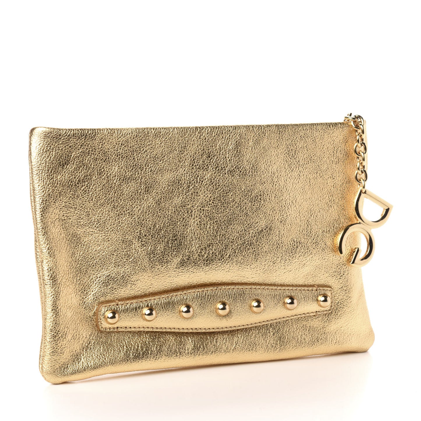 Metallic Calfskin Cleo Dont Buy This Bag Clutch Gold