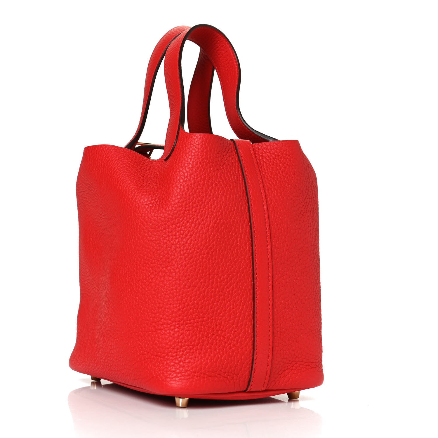 Hermes Taurillon Clemence Picotin Lock 18 PM Rouge De Coeur 3 of 12