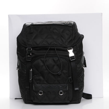 Prada Nylon Impunturato Double Buckle Backpack Black 9 of 9