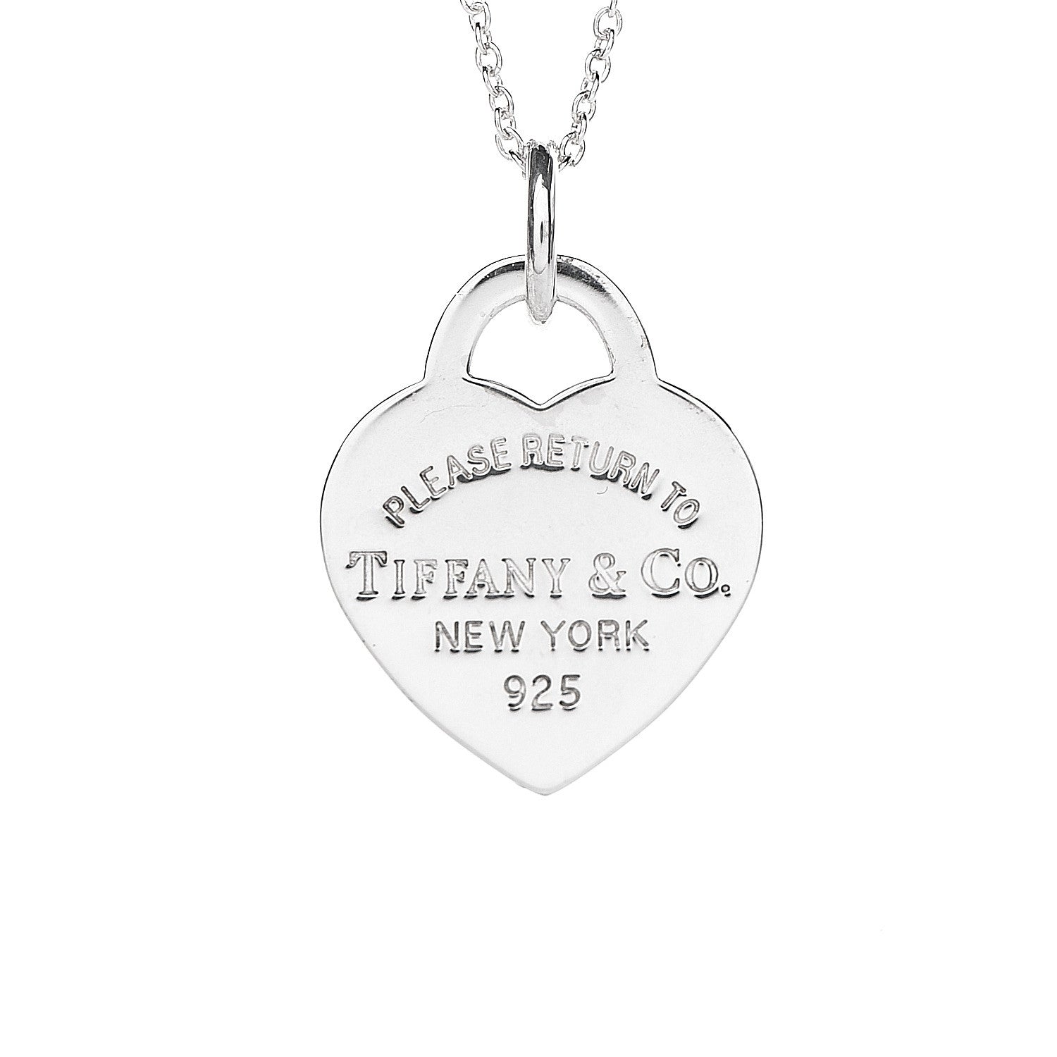 Tiffany Sterling Silver Small Return to Tiffany Heart Pendant Necklace 4 of 7