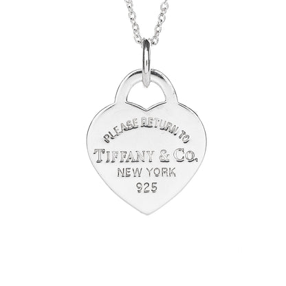 Tiffany Sterling Silver Small Return to Tiffany Heart Pendant Necklace 4 of 7