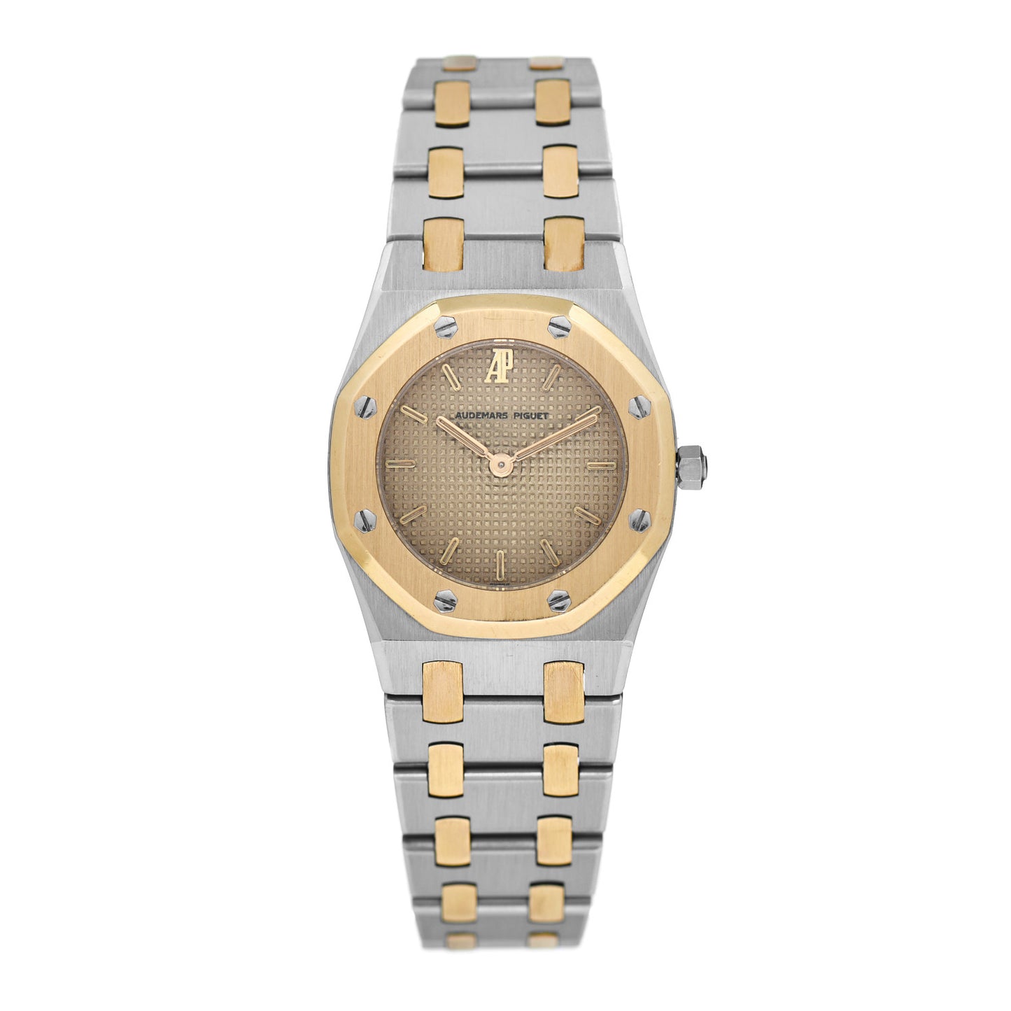 Stainless Steel 18K Yellow Gold 26mm Royal Oak Quartz Watch Champagne 66270SA.00.0722SA.01