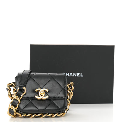 Chanel Calfskin Quilted Mini Framing Chain Bag Black 11 of 11