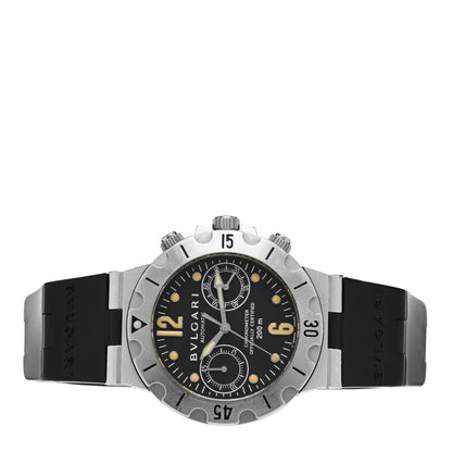 Bulgari Stainless Steel Rubber 38mm Diagono Scuba Chronograph Automatic Watch Black 2 of 4