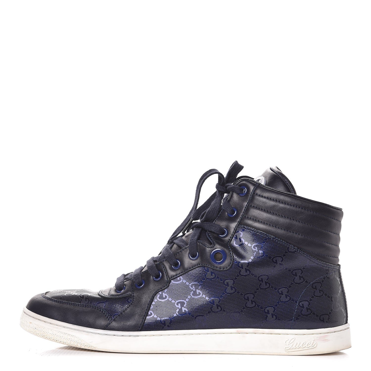 Gucci Imprime Monogram Mens Coda High Top Sneakers 11.5 Blue 1 of 18