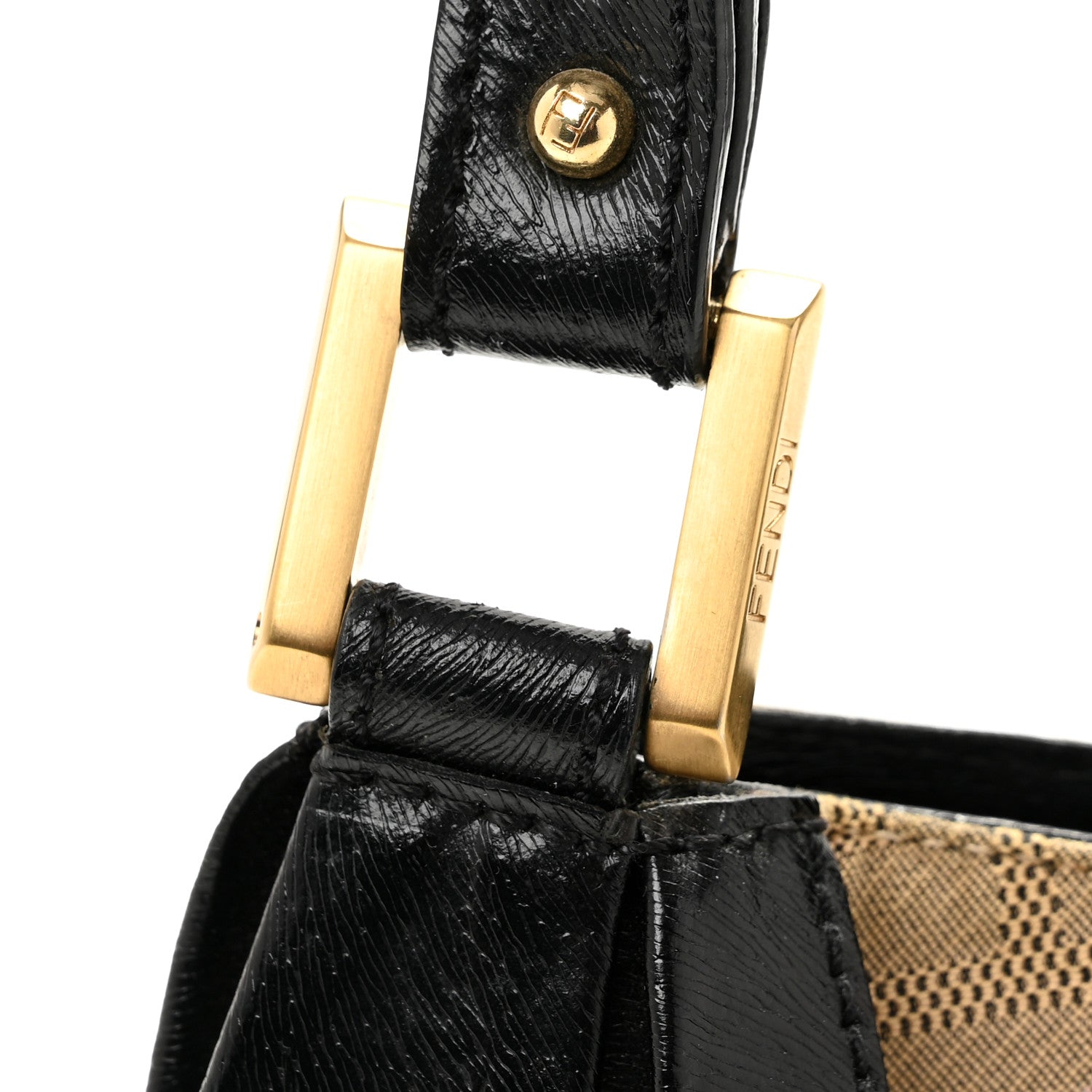 Fendi Zucca Shadow Shoulder Bag Black 11 of 12