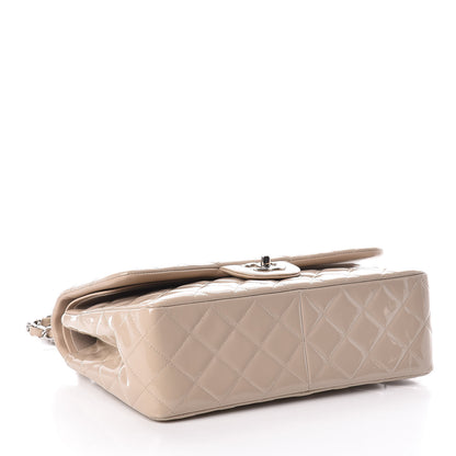 Chanel Patent Quilted Jumbo Double Flap Light Beige 4 of 11
