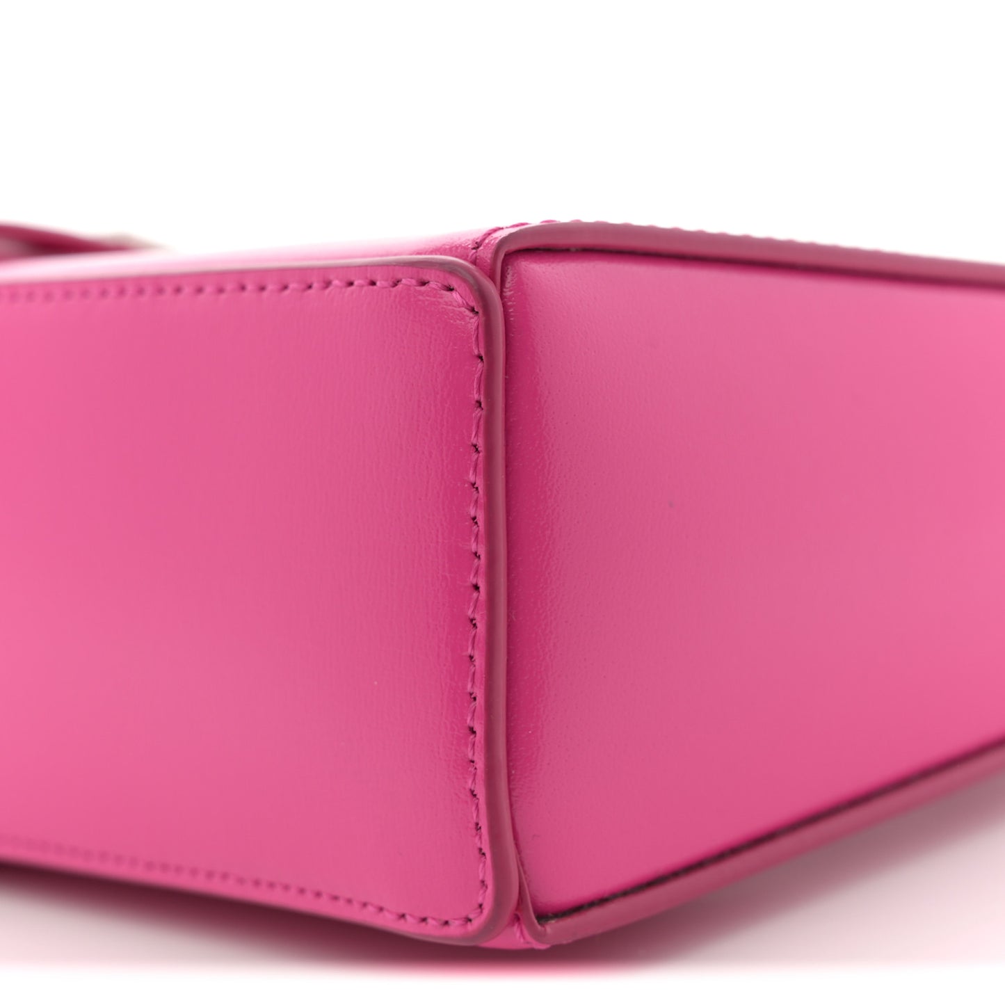 Box Calfskin Mini Cut Out Shoulder Bag Neon Pink