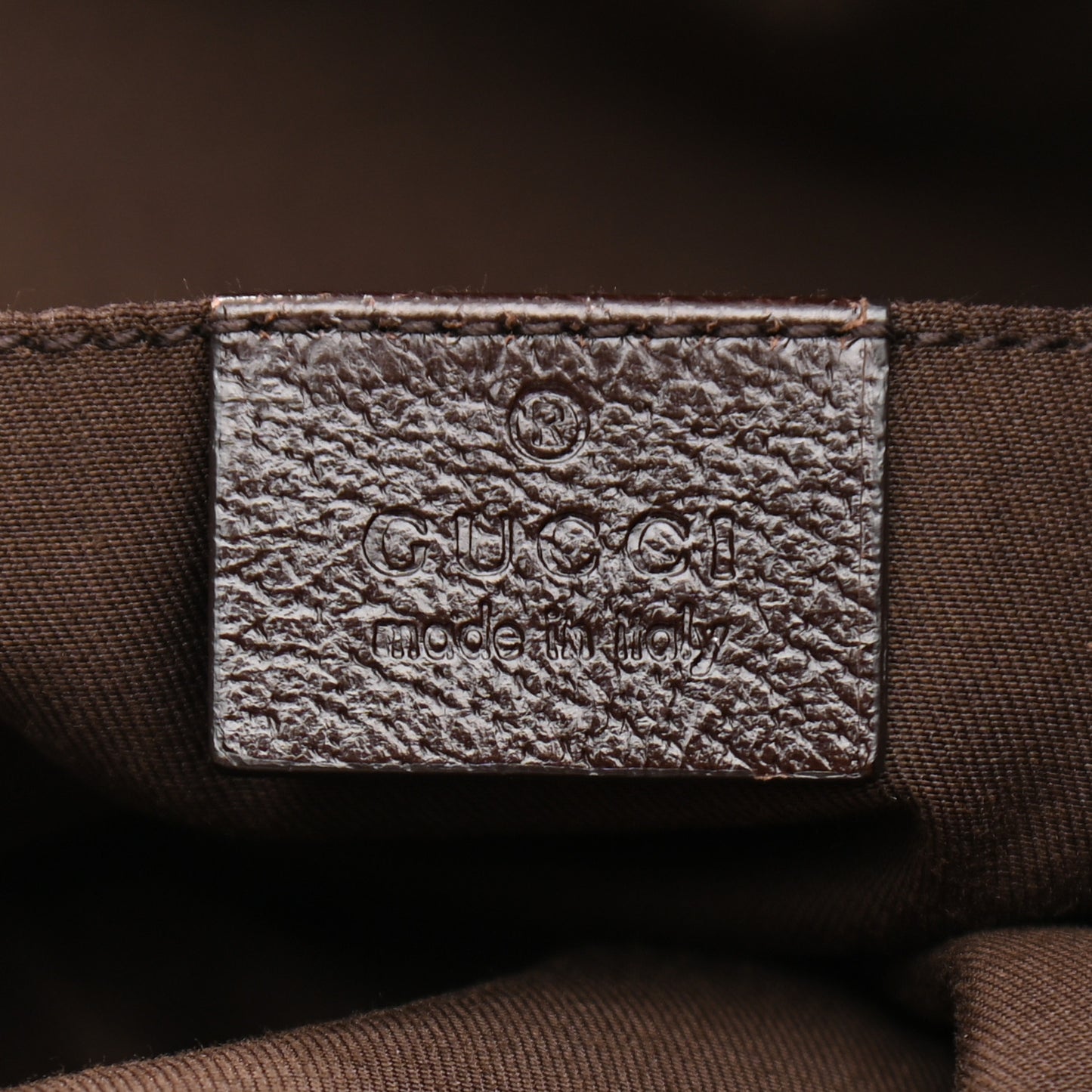 GG Monogram Medium Web Handle Vertical Tote Dark Brown