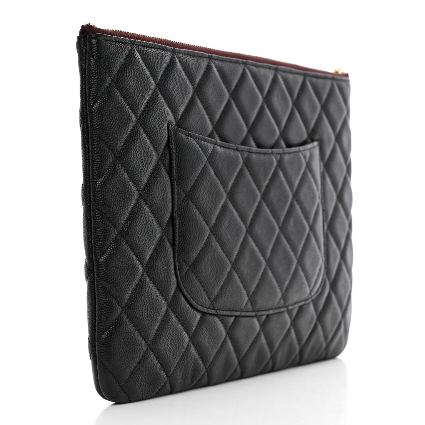 Caviar Quilted Medium Cosmetic Case Black