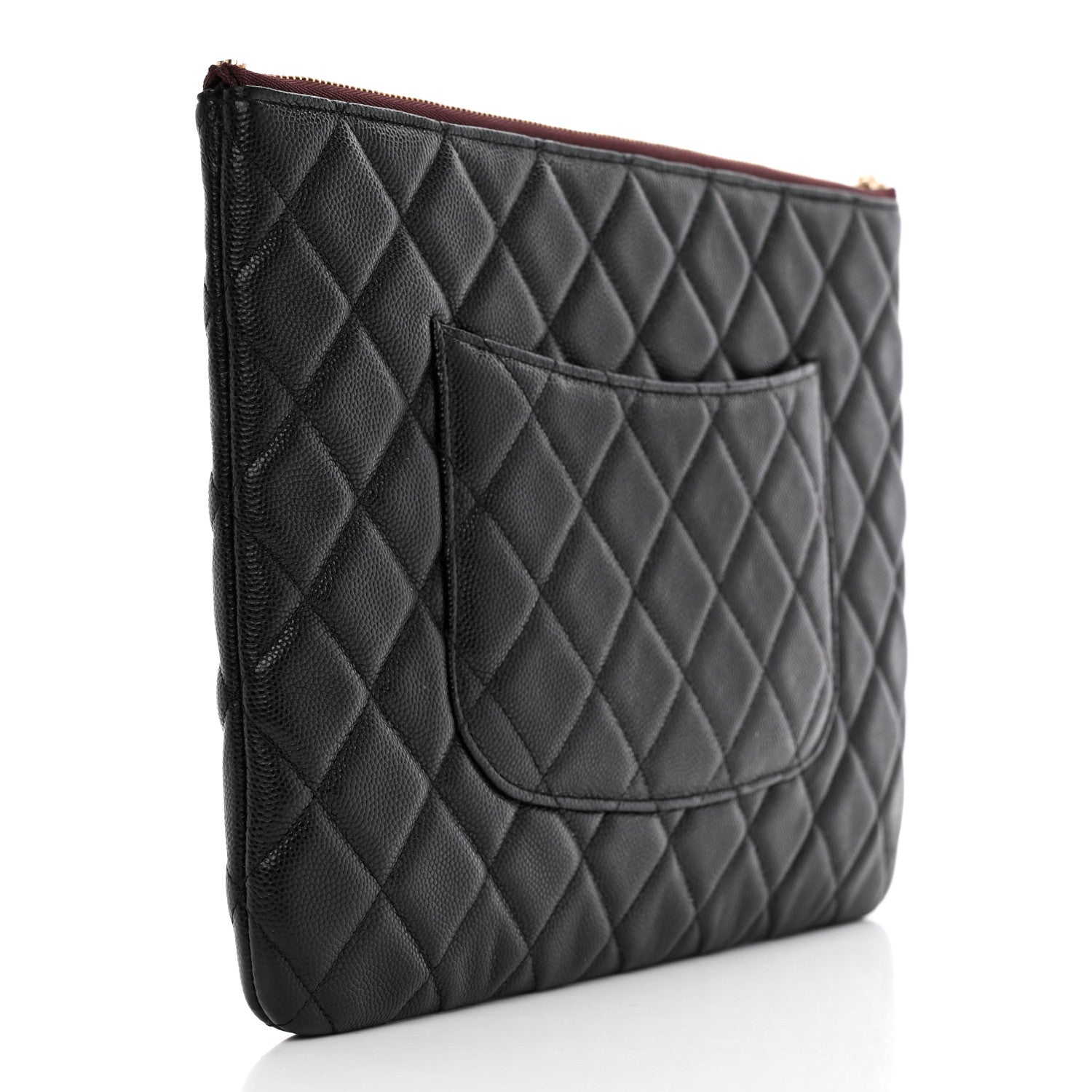Chanel Caviar Quilted Medium Cosmetic Case Black 3 of 8