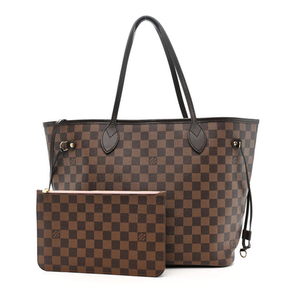 Louis Vuitton Damier Ebene Neo Neverfull MM Rose Ballerine 3 of 11