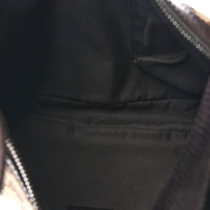 Gucci Monogram Web Medium Half Moon Hobo Dark Brown 5 of 10