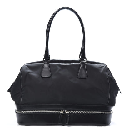 Prada Tessuto Nylon Soft Calf Zip Around Satchel Black 1 of 22