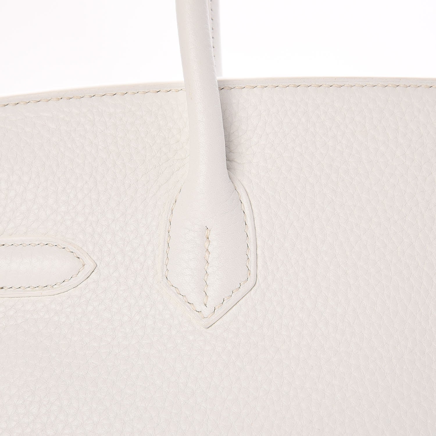 Hermes Taurillon Clemence Birkin 30 White 32 of 36