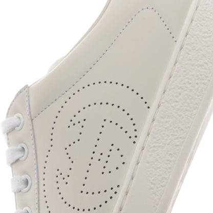 Gucci Calfskin Interlocking G Perforated Mens Ace Sneakers 9 White Grey Sky 9 of 9