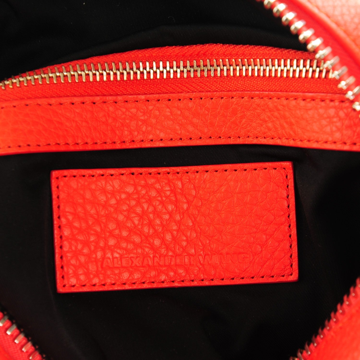 Alexander Wang Pebbled Lambskin Rocco Tangerine Pale Gold Hardware 6 of 8