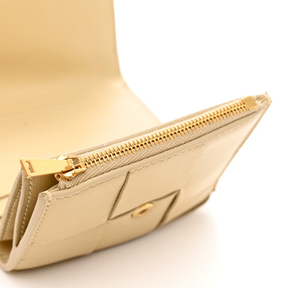 Bottega Veneta Nappa Calfskin Maxi Intrecciato Cassette Tri-Fold Wallet Porridge 10 of 10