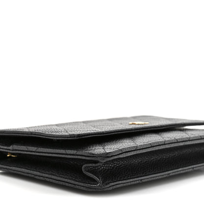 Chanel Caviar Quilted Wallet On Chain WOC Black 11 of 12
