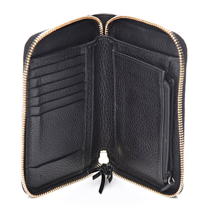 Gucci Pebbled Calfskin Medium Soho Zip Around Wallet Black 5 of 8