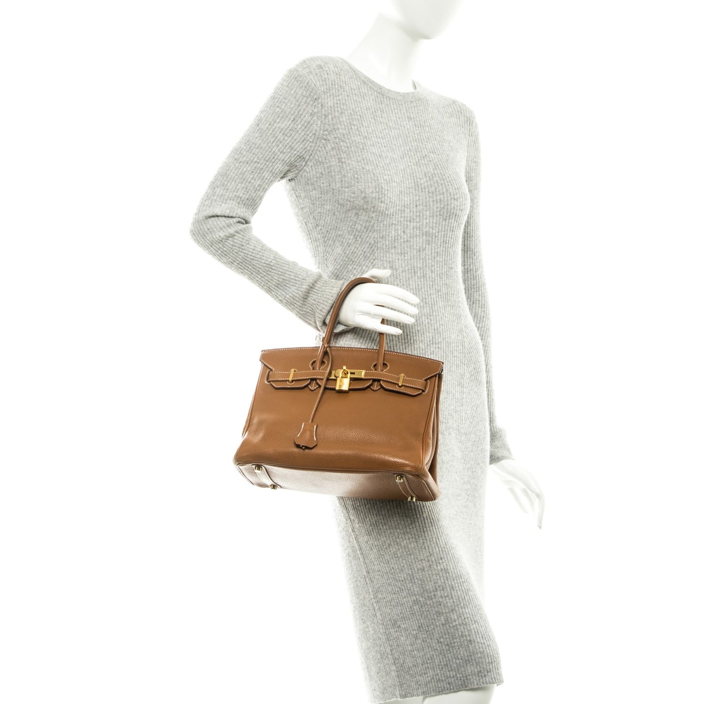 Taurillon Clemence Birkin 30 Gold