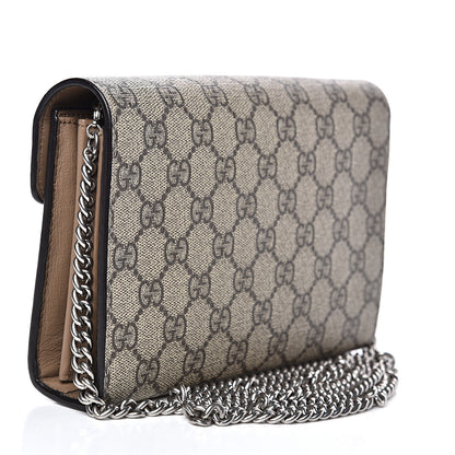 Gucci GG Supreme Monogram Mini Dionysus Chain Wallet Beige Taupe 3 of 11