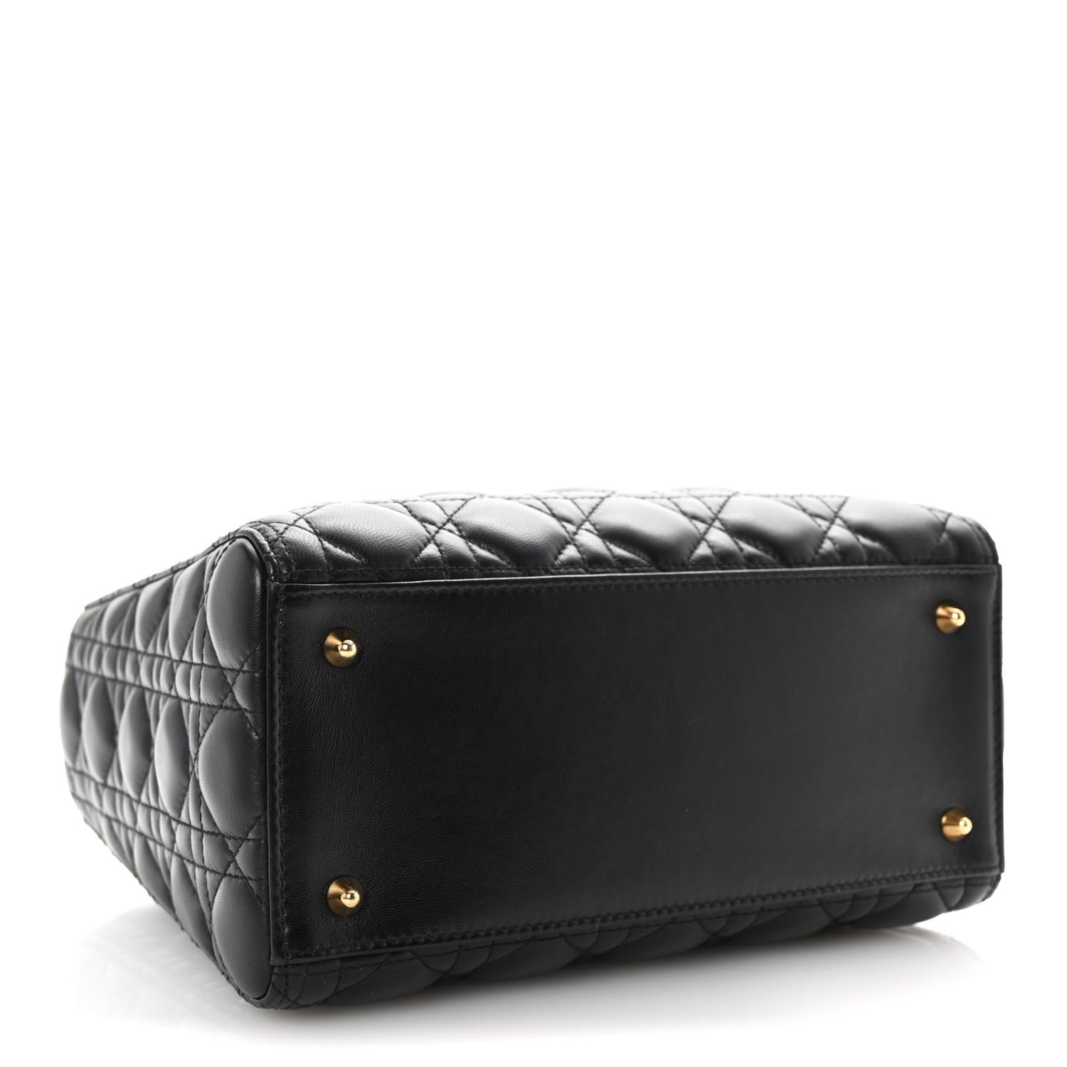 Christian Dior Lambskin Cannage Medium Lady Dior Black 4 of 9