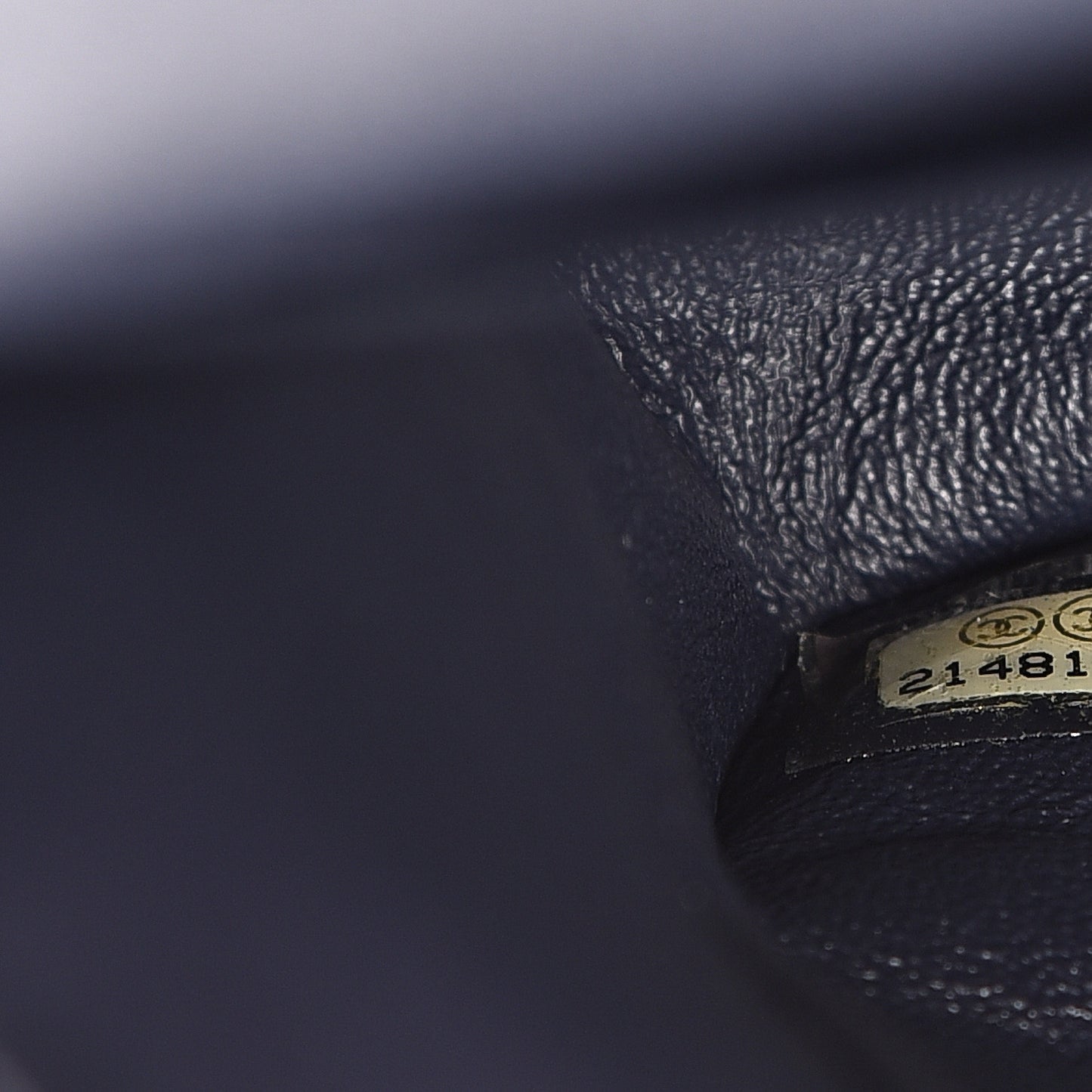 Caviar Quilted Jumbo Double Flap Navy Blue