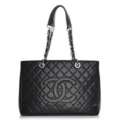 Chanel Caviar Quilted Grand Shopping Tote GST Black 1 of 7