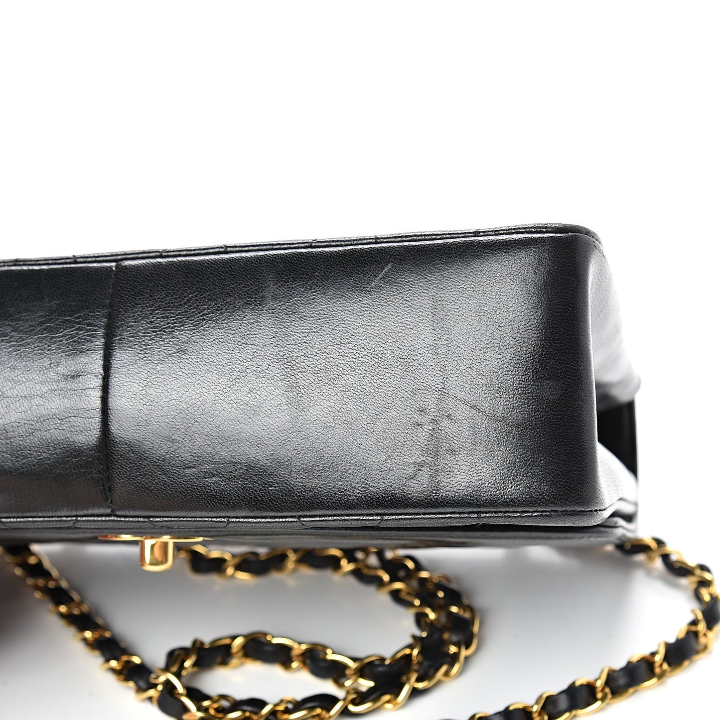 Lambskin Quilted Medium Single Flap Black
