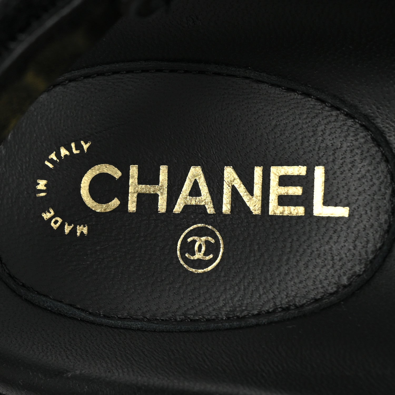 Chanel Grained Calfskin Velcro Dad Sandals 39 Black 7 of 9