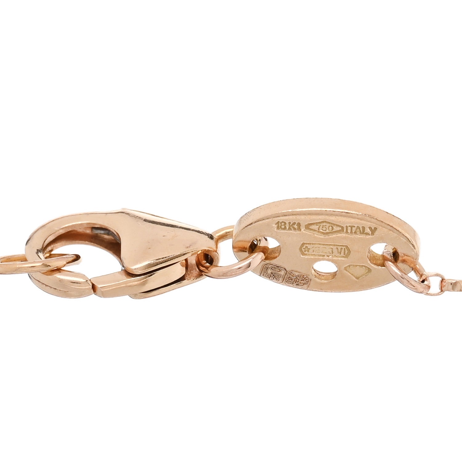 Roberto Coin 18K Yellow Gold Diamond Princess Flower Charm Bracelet 3 of 3