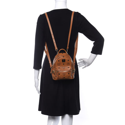 MCM Visetos Side Stud X-Mini Stark Backpack Cognac 2 of 9