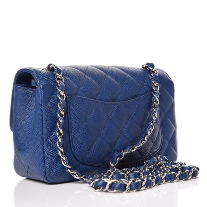 Chanel Caviar Quilted Mini Rectangular Flap Dark Blue 3 of 9