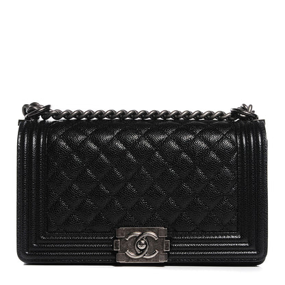 Chanel Caviar Quilted Medium Boy Flap Black 1 of 7