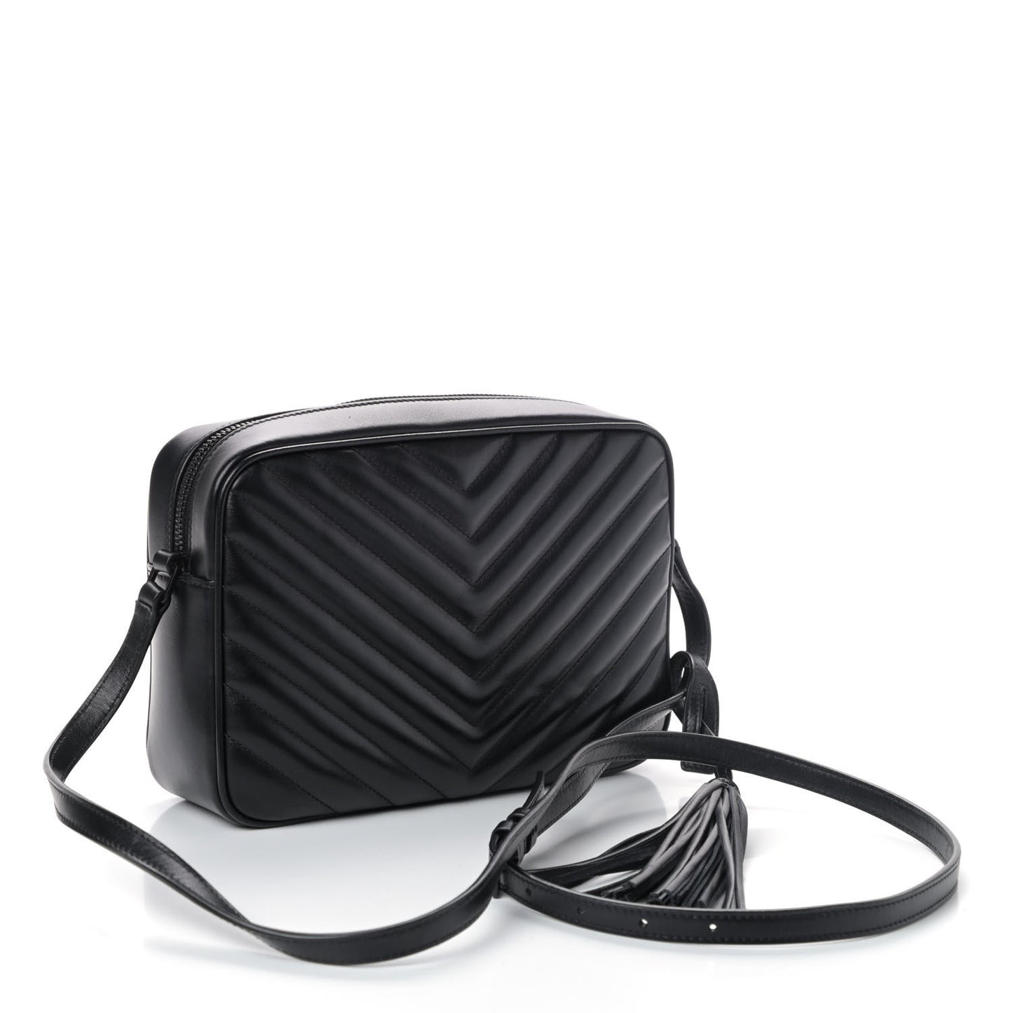 Calfskin Matelasse Monogram Lou Camera Bag Black