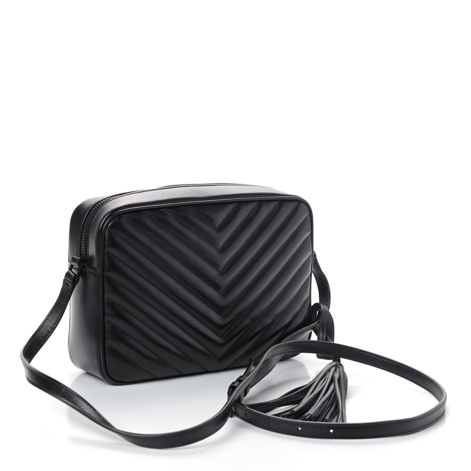 Saint Laurent Calfskin Matelasse Monogram Lou Camera Bag Black 2 of 4