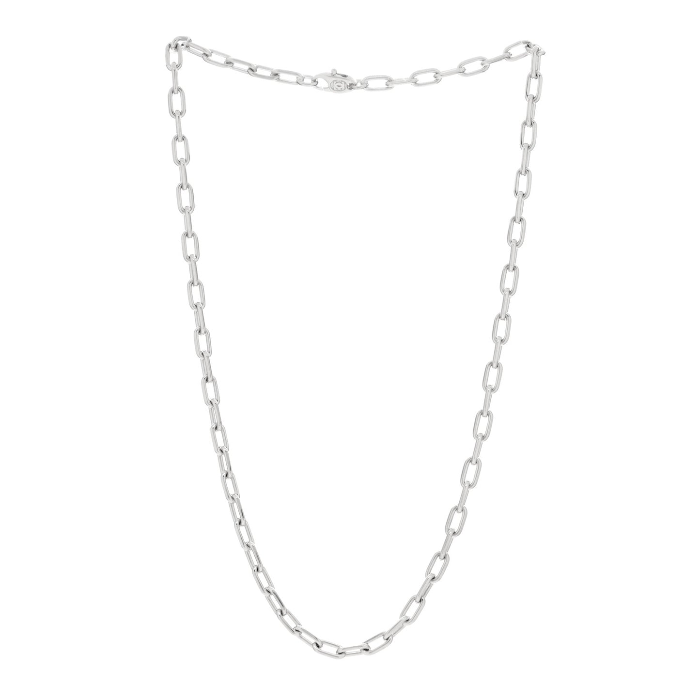 18K White Gold 5mm Spartacus Chain Necklace