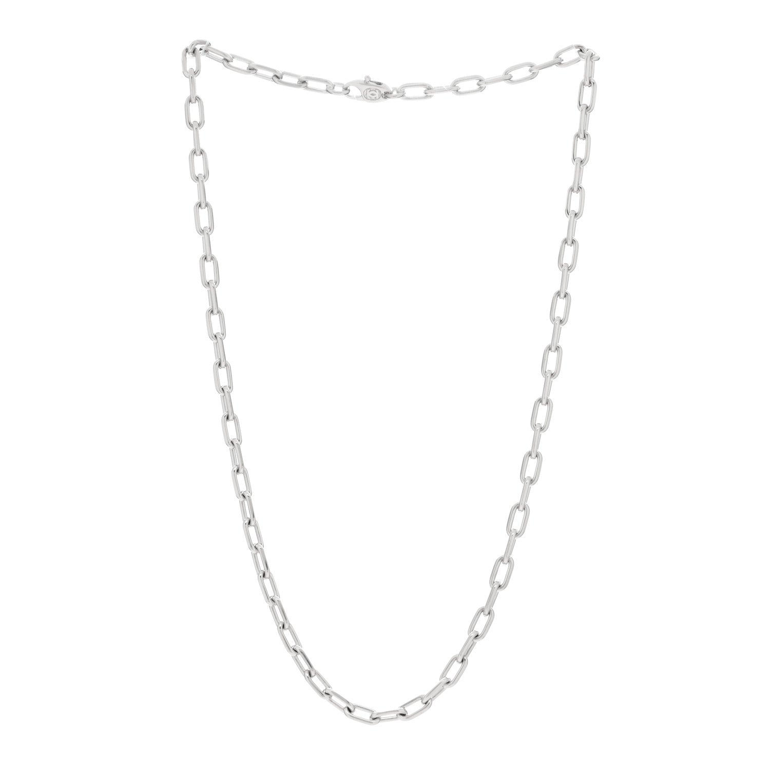 Cartier 18K White Gold 5mm Spartacus Chain Necklace 2 of 3