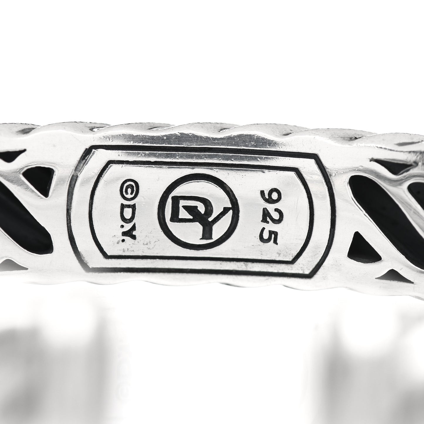 Sterling Silver 10mm Sculpted Cable Cuff Bracelet