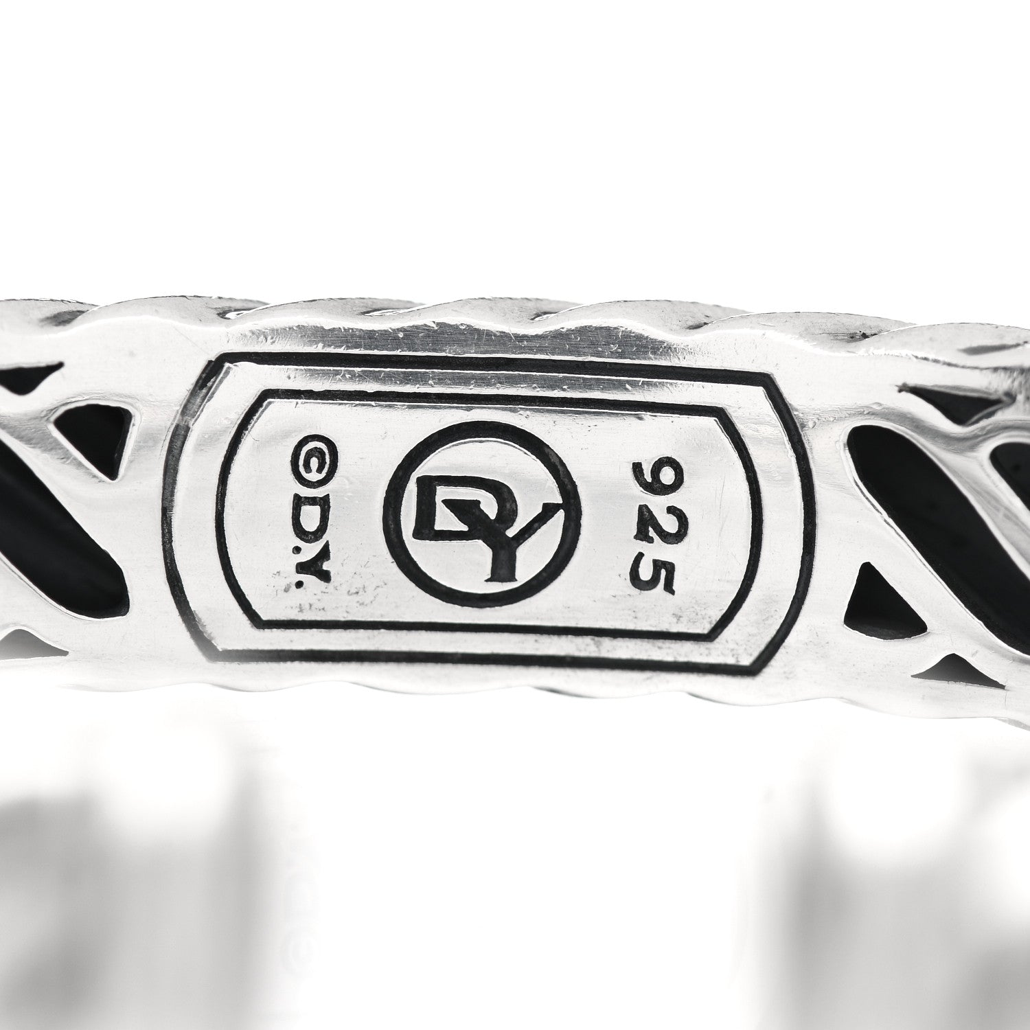 David Yurman Sterling Silver 10mm Sculpted Cable Cuff Bracelet 4 of 4