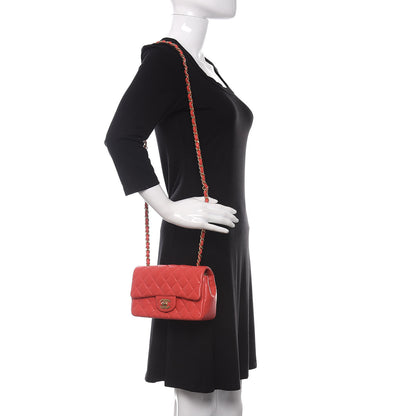 Chanel Lambskin Quilted Mini Rectangular Flap Red 2 of 12