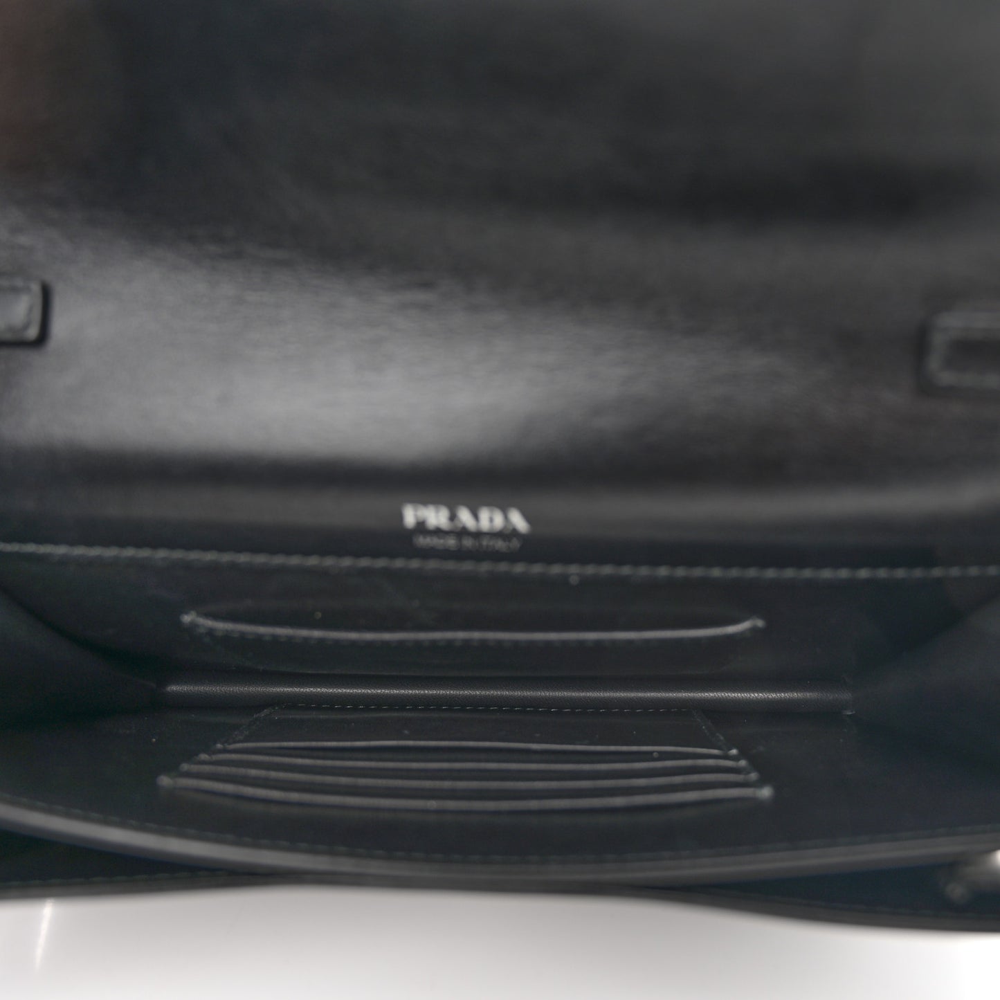 Saffiano City Calf Mini Envelope Bag Black