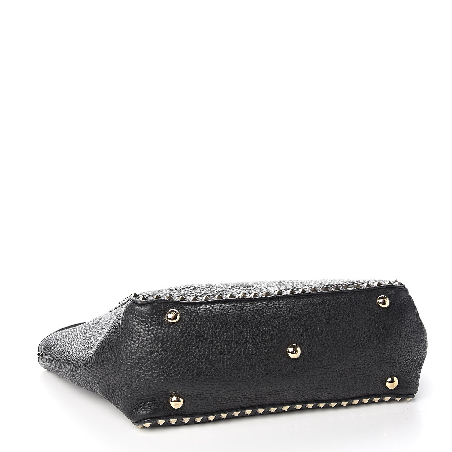 Alce Printed Calfskin Medium Rockstud Tote Black